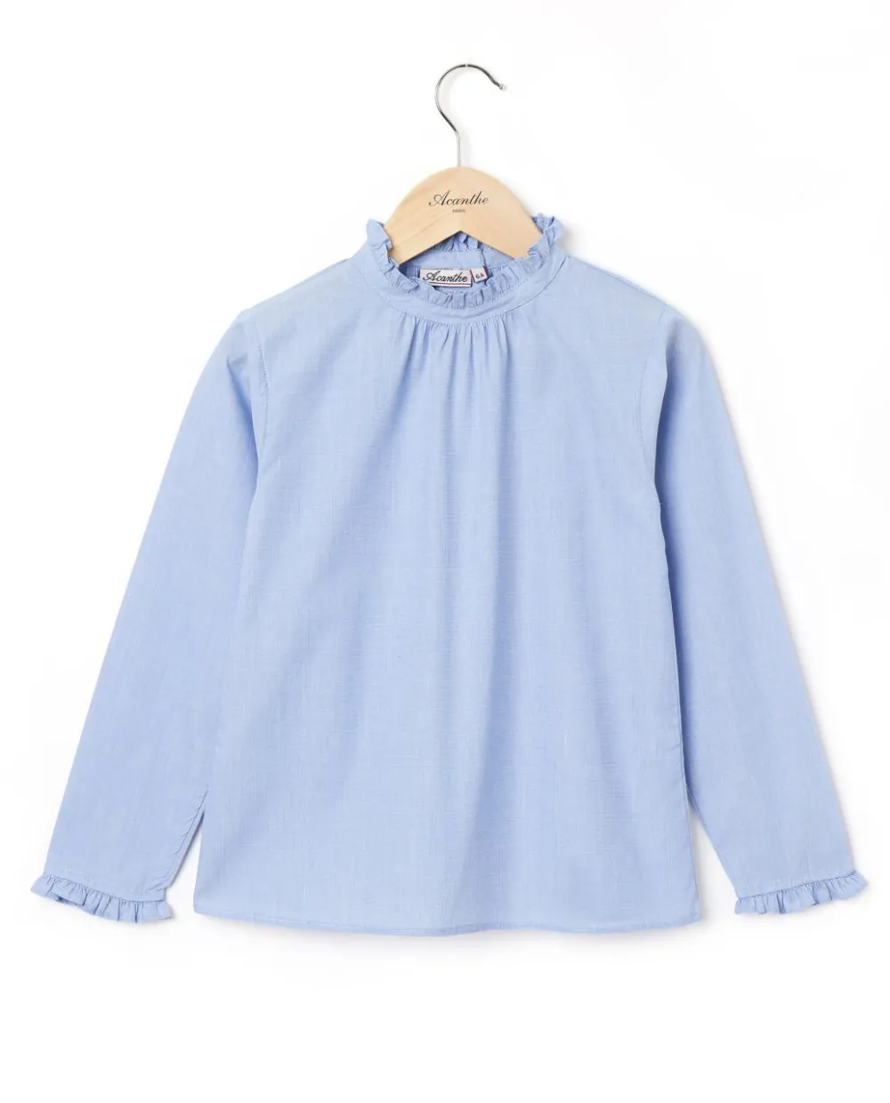 Acanthe Blouse col volanté ciel filàfilciel Fashion