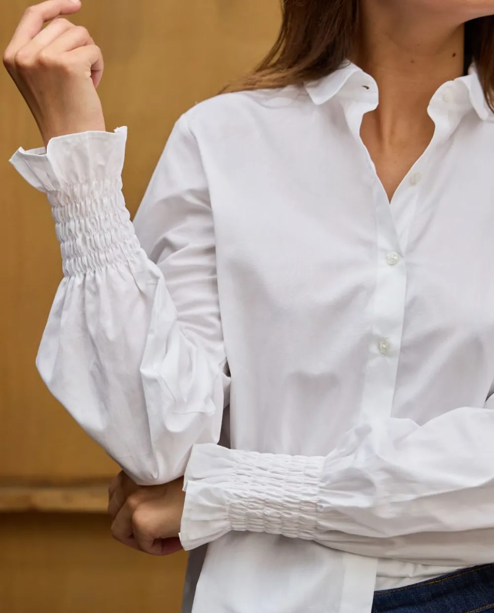 blouse_poignets_smocks_blanc_2.webp Acanthe Blouse poignets smockés Blanc Fashion