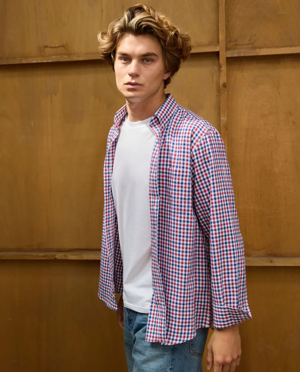 chemise_flanelle_col_boutonn_vichy_bleurouge_2.webp Acanthe Chemise flanelle col boutonné vichy bleu/rouge vichybleu/rouge Best