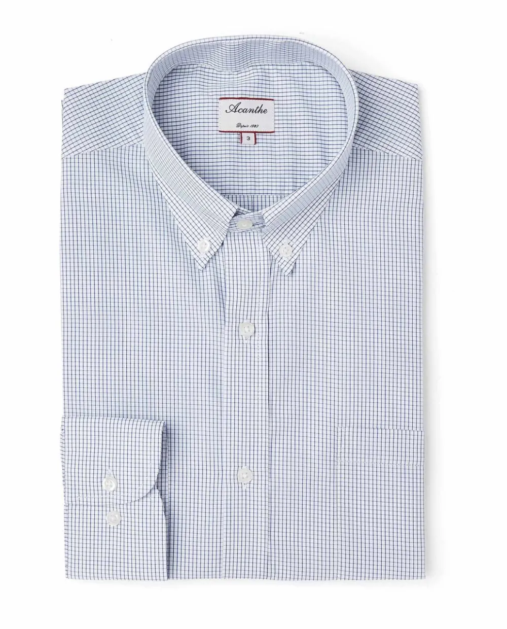 Acanthe Chemise regular col boutonné carreaux bleu PetitcarreaubleuN7 Online