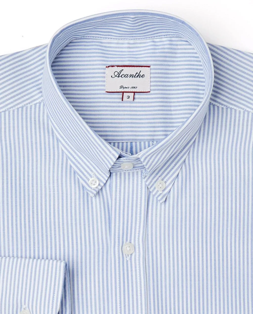 Acanthe Chemise regular col boutonné oxford rayé OxfordrayécielN8 Best Sale