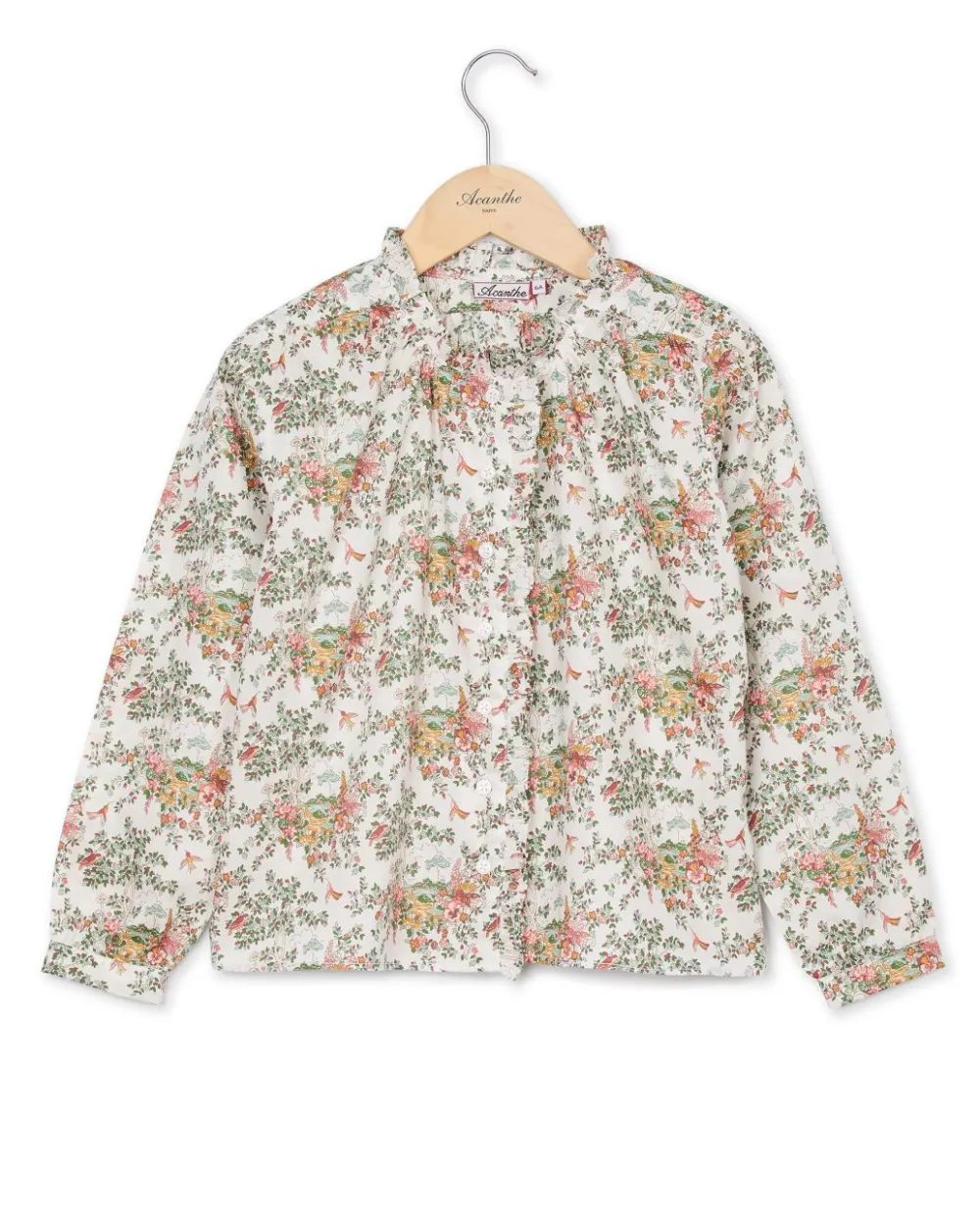 Acanthe Chemisier encolure ronde en tissu Liberty Miniature Wonderland LibertyMiniatureWonderland Sale