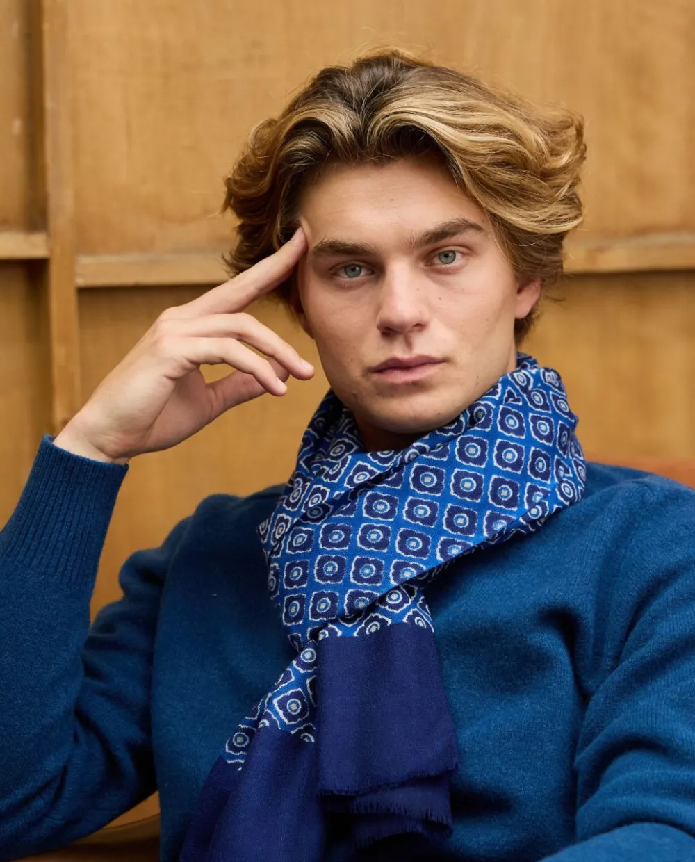 Acanthe Echarpe en laine imprimé cravate imprimécravate Clearance