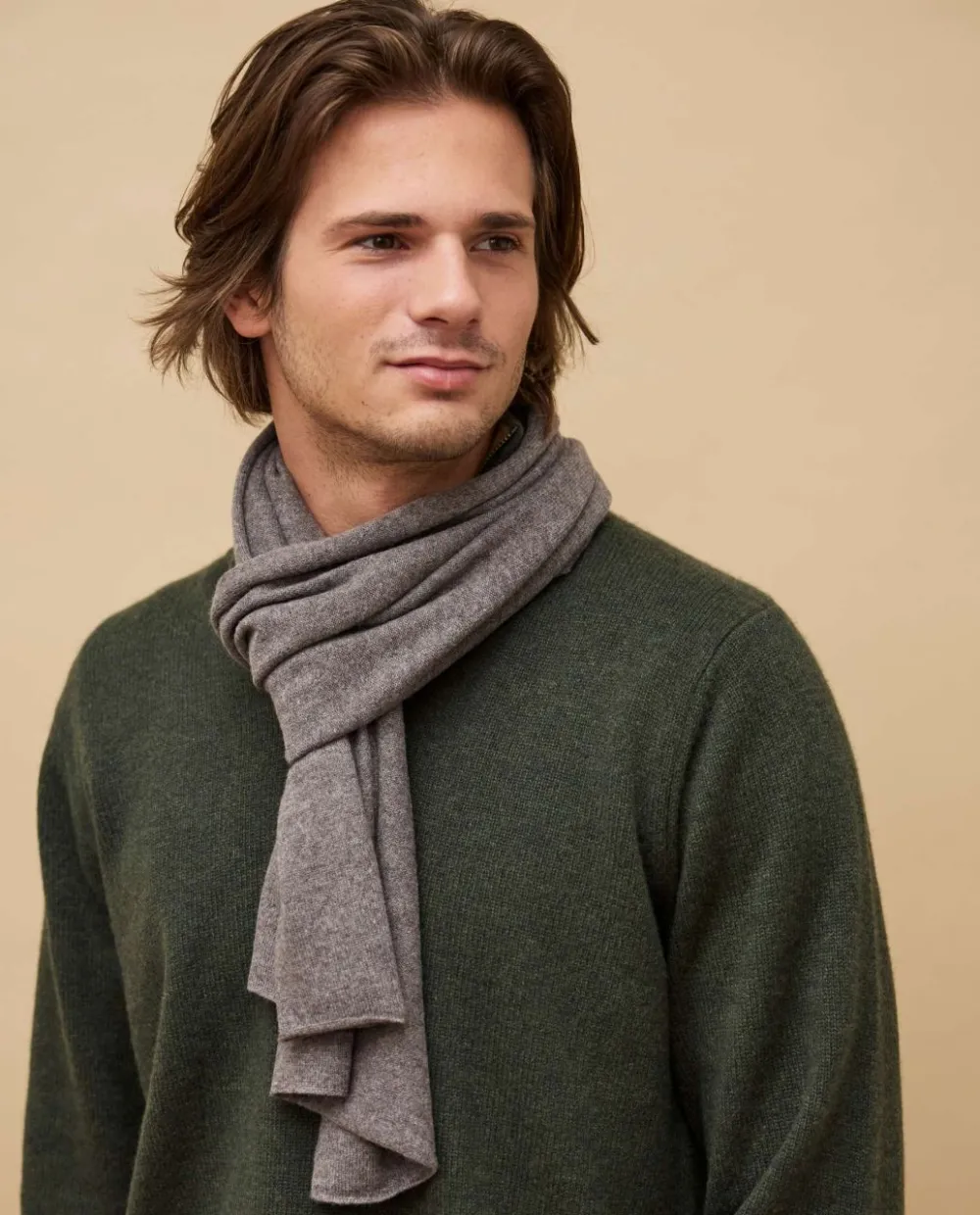 Acanthe Echarpe 100% cachemire Taupe Best Sale