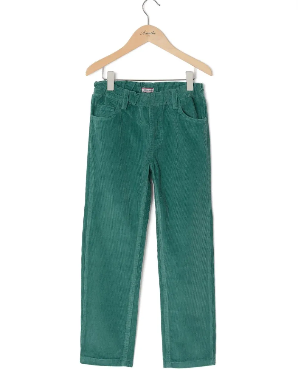 Acanthe Pantalon élastiqué velours Vert Flash Sale