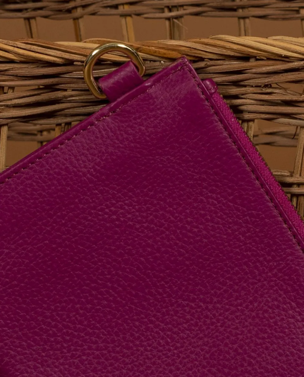 Acanthe Pochette cuir rose foncé rosefoncé Cheap