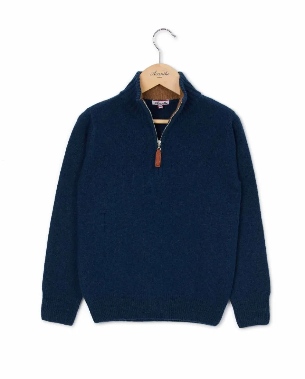 pull_col_zipp_marine_clair__lambswool_2.webp Acanthe Pull col zippé marine clair 100% lambswool marineclair Clearance