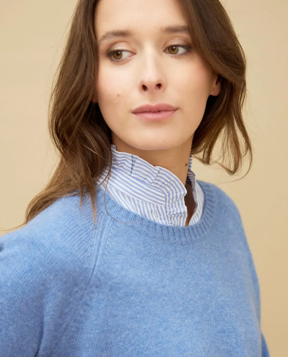 pull_zips_cts_bleu_chin__cachemire_4.webp Acanthe Pull zips côtés bleu chiné 100% cachemire bleuchiné Fashion